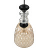 Подвесной светильник LUMION ELENIKA 8056/1А SUSPENTIONI LN24E27 1*60W 220V черный/амбер металл/стекло 8056/1A